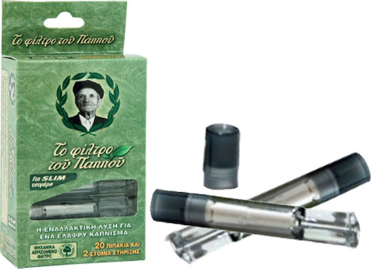 Tou Pappou Zigarettenpfeifen Slim 6mm Transparent 20 Stück