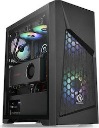 Thermaltake Commander G32 TG ARGB Gaming Midi Tower Computer Case with Window Panel Black