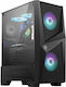 MSI MAG Forge 100R Gaming Midi Tower Computer Case with Window Panel and RGB Lighting Black