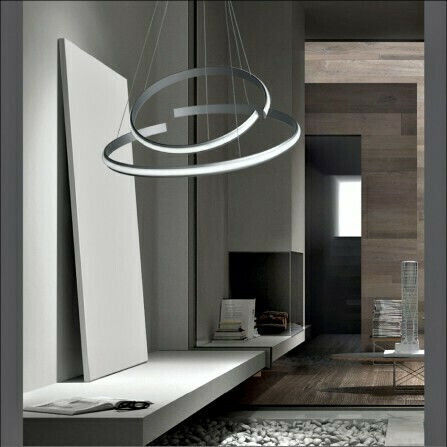 Ondaluce Sigma LED Κρεμαστό Φωτιστικό Ασημί 70x160εκ. Ondaluce Sigma LED Κρεμαστό Φωτιστικό Ασημί 70x160εκ.