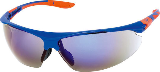 JSP Stealth 9000 Arbeitsschutzbrillen mit Blau Linsen verspiegelte 1Stück