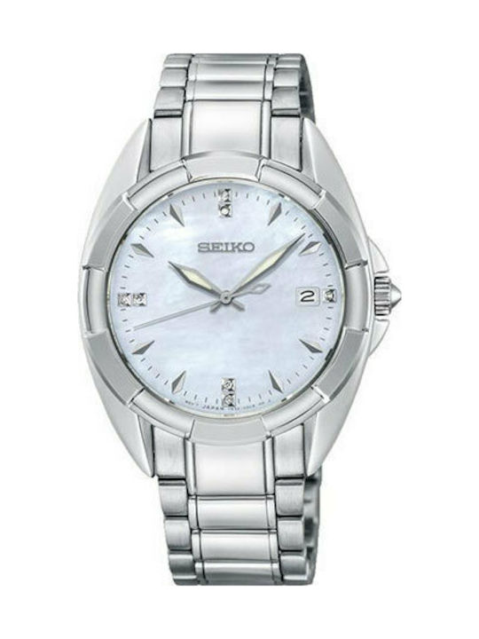 Seiko Дамски Кварцов Часовник със Сребриста Мет...