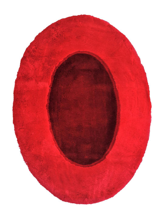 Kleine Wolke Bath Mat Oval Olivia Red 90x150cm