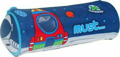 Must Fabric Pencil Case Διάστημα with 1 Compartment Blue