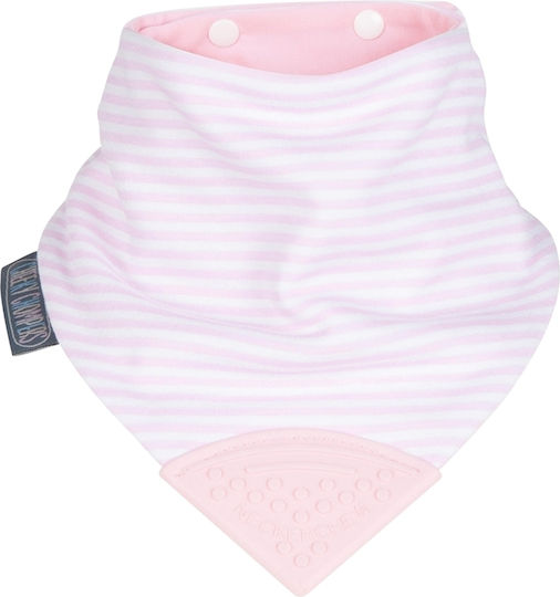 Cheeky Chompers Pink Stripes Бандана Текстил с бутон Розов