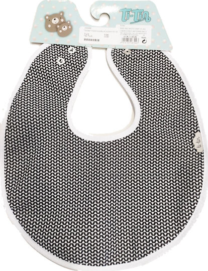 Ti-Tin Bib Fabric with Button Black