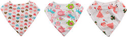 Lorelli Bandana Fabric with Hoop & Loop Fastener Pink 3pcs