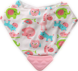 Lorelli Pink Animals Μπαντάνα Υφασμάτινη με Αυτοκόλλητο Pink Animals