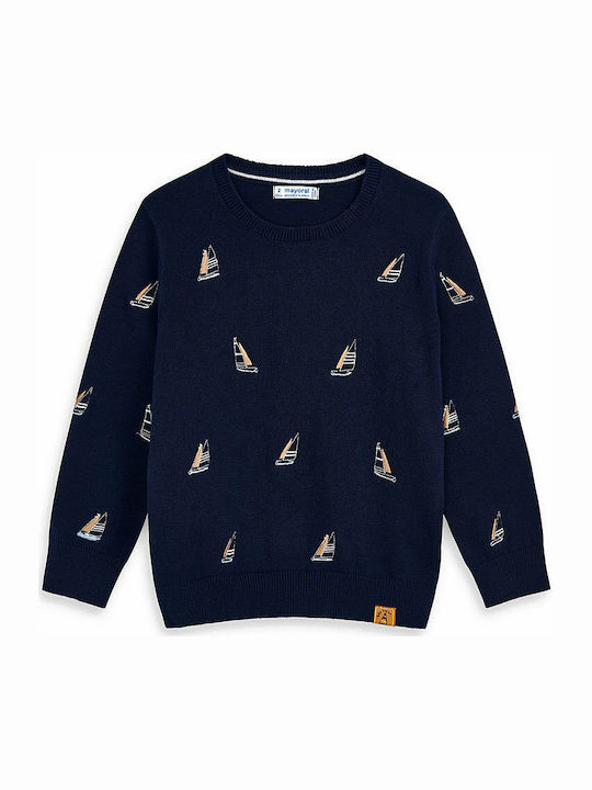 Mayoral Kids Blouse Long Sleeve Navy Blue