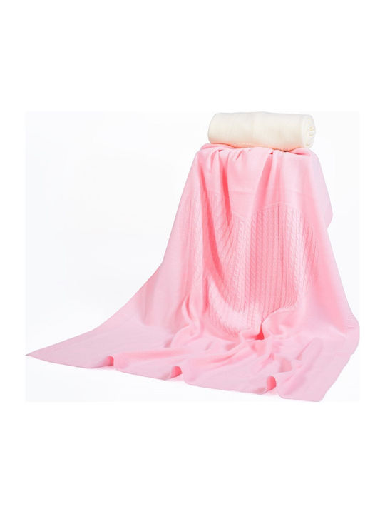 Cangaroo Κουβέρτα Αγκαλιάς & Λίκνου Classic Ροζ...