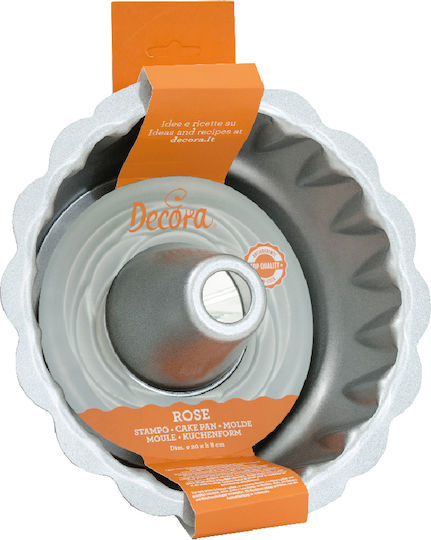 Decora Rose Φόρμα Ζαχαροπλαστικής για Κέικ Στρογγυλή από Αλουμίνιο 20x20x8εκ.