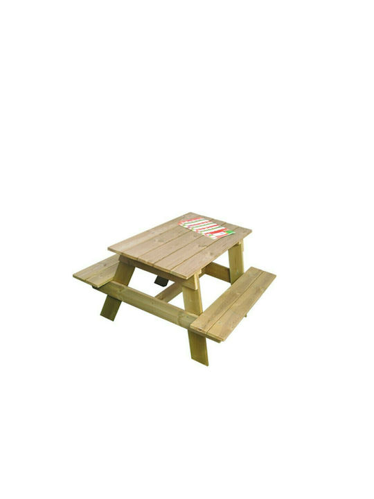 Kids Table made of Wood Brown