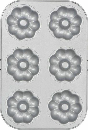 Decora Φόρμα Ζαχαροπλαστικής για Cupcakes/Muffins από Αλουμίνιο 6 Θέσεων 27x18x2.3εκ.