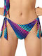 Blu4u Bikini Slip with Ties Striped