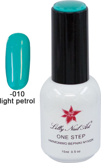 Lilly Nail Art Halb-permanenter Nagellack sea blue 40504001-018 010 Hellblau 15ml 1Stück