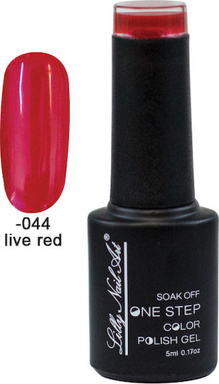 Lilly Nail Art Semi-Permanent Nail Polish 044 Live Red 044 Live Red 5ml 1pcs