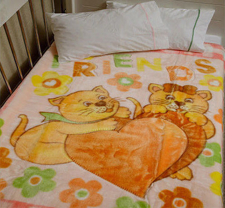 Homeline Blanket Cot 2323 Velvet Multicolour 100x120cm