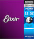 Elixir Set of 80/20 Bronze Strings for Acoustic Guitar Polyweb 11 - 52"