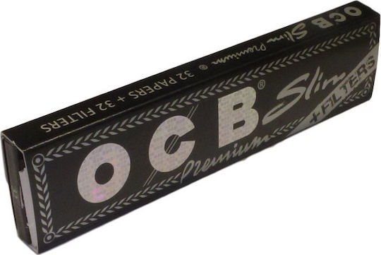Ocb Premium Zigarettenpapier King-Size Slim mit Kegelspitzen 32 Blätter 1Stück