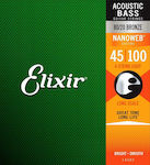 Elixir Set of Strings for Bass Nanoweb 40 - 100"