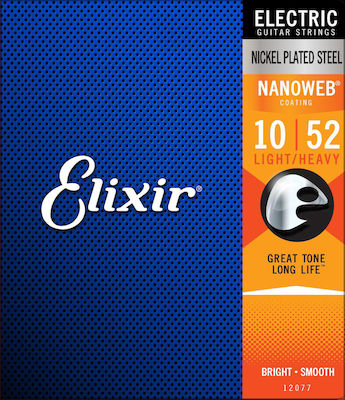 Elixir Complete Set Nickel Plated Steel String for Electric Guitar Nanoweb