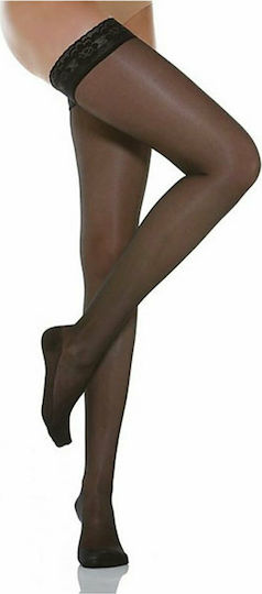 Relaxsan Basic Socks Thigh High 70 Den with Silicone 12-17 mmHg Black