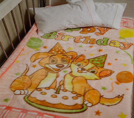 Homeline Blanket Cot 2324 Velvet Multicolour 110x130cm