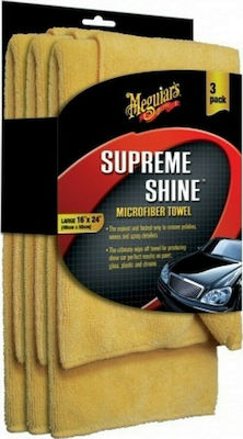 Meguiar's Supreme Shine Microfibre Πανιά Μικροϊνών Γυαλίσματος Αυτοκινήτου 3τμχ