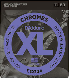 Daddario Set Chrome de Coarde pentru Chitară electrică XL Chromes 11 - 50"