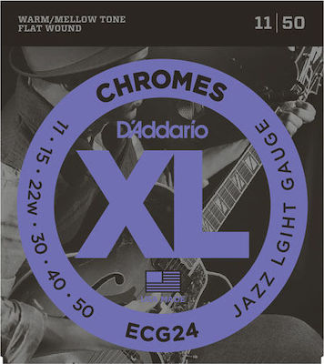 Daddario Set of Chrome Strings for Electric Guitar XL Chromes 11 - 50"