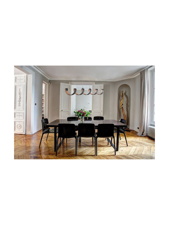 Fan Europe Led-Helix-S6 Ner Pendant Light Black Rail