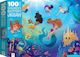 Puzzle pentru Copii Mermaids Glittery pentru 5++ Ani 100buc Hinkler