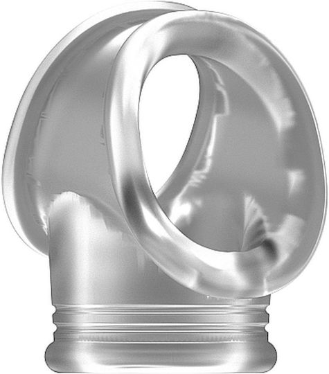 Shots Sono No.48 Cockring with Ball Strap Δαχτυλίδι Όρχεων Διάφανο SON048TRA