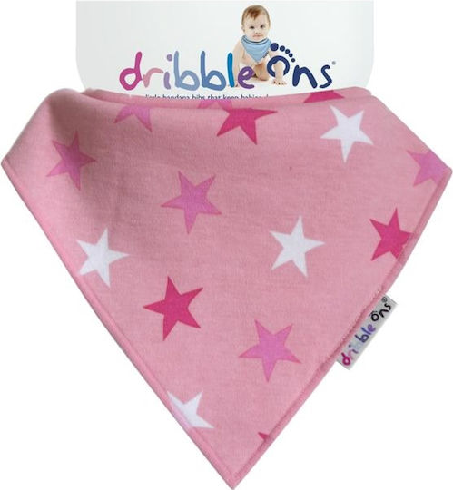 Dribble Ons Stars Bandana Stoff mit Taste Rosa