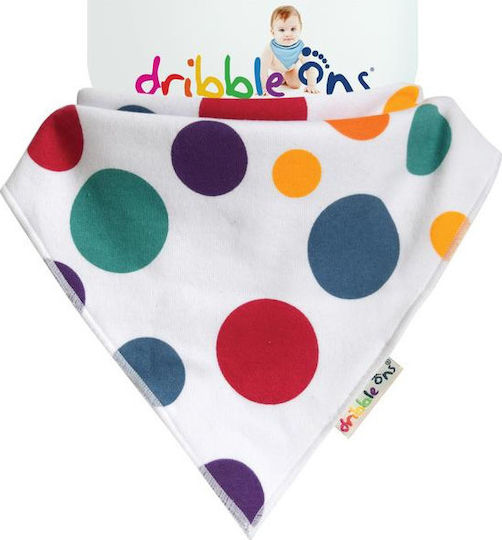 Dribble Ons Bandana Fabric with Button Multicolored