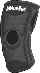 Mueller Elastic Knee Brace with Hole & Pads Black 56427