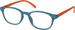 Eyelead E154 Reading Glasses +1.00 Blue/Orange E154 E 154 Ε 154