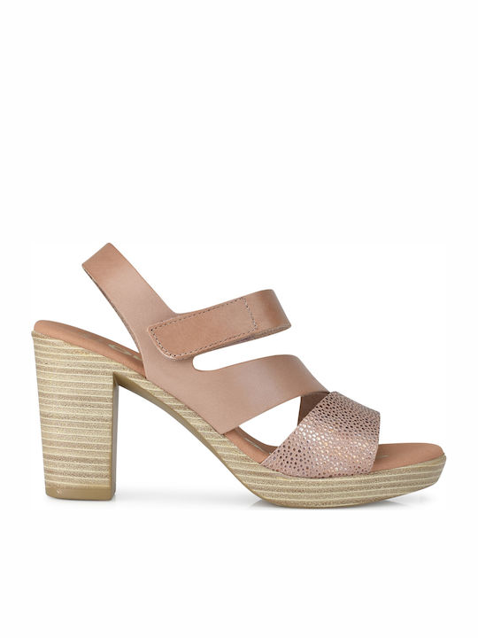 Din piele Sandale Roz