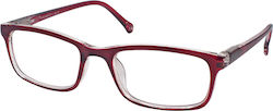 Eyelead E166 Reading Glasses +4.00 in Burgundy color E 166