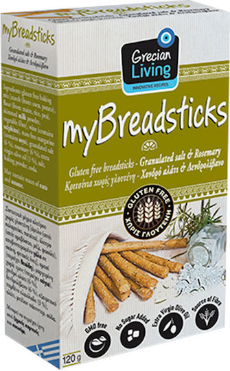 Grecian Living Brotstangen Mais mit grobem Salz & Rosmarin Glutenfrei 120gr