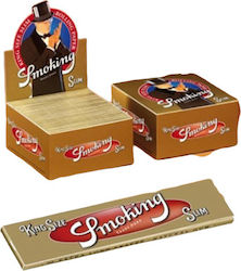 Smoking Gold Хартия за търкаляне Slim King Size 33 Листове 50 Бройки