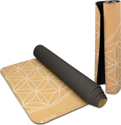 Navaris Flower of Life Yoga/Pilates Mat Brown (183x61x0.5cm)