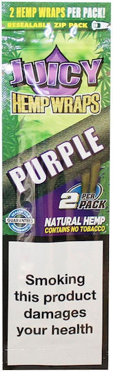 Juicy Jays Trabucuri Juicy Hemp Wraps Violet 5cm cu Aromă pentru Filtrare Strugure Violet 2 Bucăți