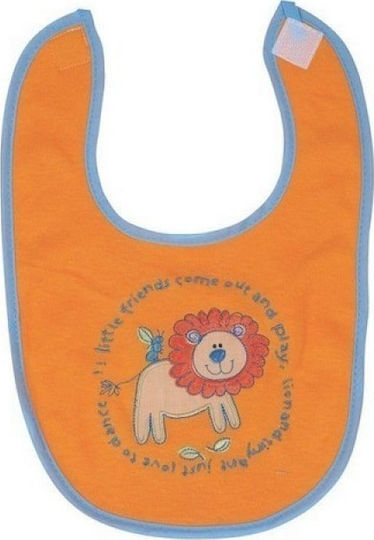 X-treme Baby Lion Bib Fabric with Hoop & Loop Fastener Orange