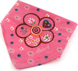 Bubba Bibs Λουλούδι Bandana Stoff mit Bügelverschluss und Schlaufe Rosa 1Stück