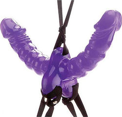 Pipedream Fetish Fantasy Series Double Delight Strap-on Арсенал с Двойна Дилдо 15см в Лилав цвят