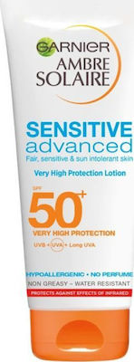 Garnier Ambre Solaire Sensitive Advanced Waterproof Sunscreen Cream for the Body SPF50 200ml