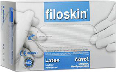 Filoskin Latex Examination Gloves Powdered White 100pcs