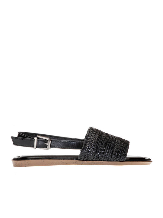Envie Shoes Flache Sandalen für Damen in Schwar...