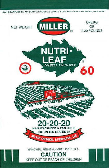 Miller Chemical Nutrileaf Crystal Fertilizer Nitrogen, Phosphorus, Potassium (9-15-27) for Flowering Plants, Fruitful 2.27kg